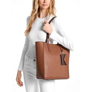 New Michael Kors Vincent Large Saffiano Leather Tote Bag with Card Case Luggage